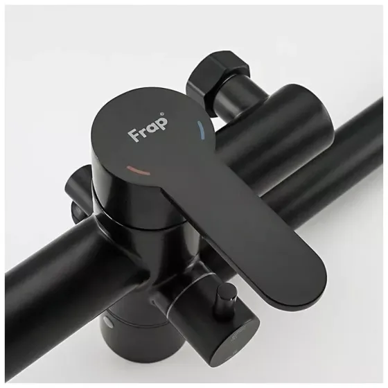 Смеситель для ванны с душевым гарнитуром Frap H801 F22801-6 черный Киев