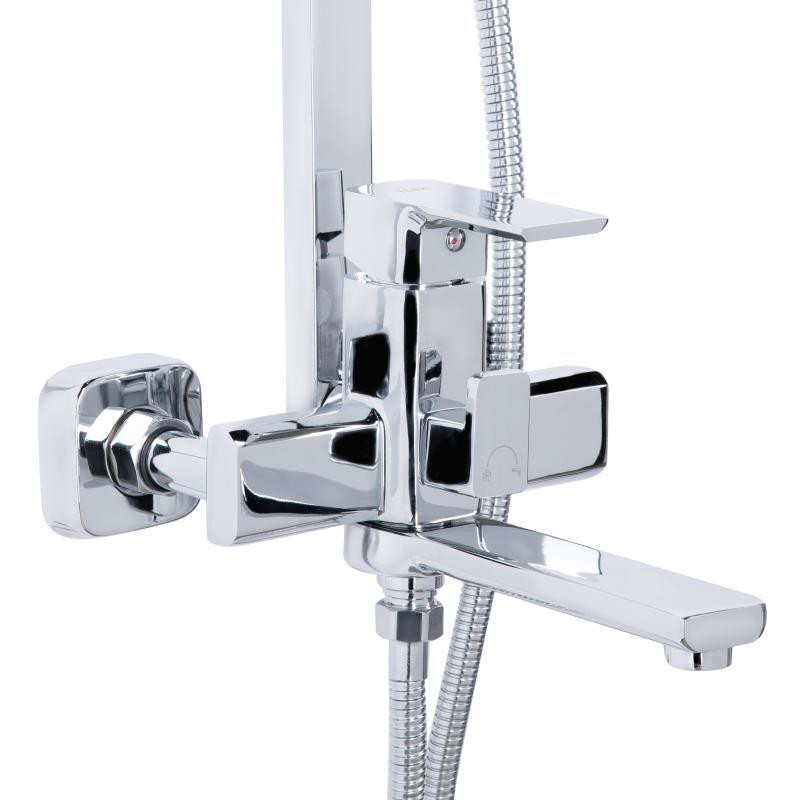 Душевая система универсальная Lidz Dozorca 1030 LDDOZ1030CRM454 Chrome на три потребителя (с изливом) из цинка Харьков - изображение 3