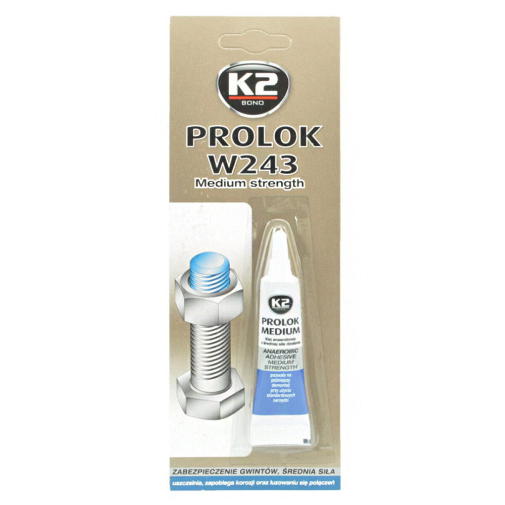 Клей фіксатор різьбових з'єднань K2 Bond Med синій 6мл Киев - изображение 1
