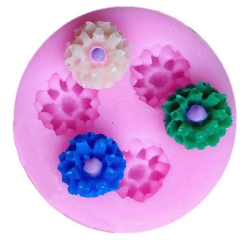 Молд силиконовый Цветочки 33 мм розовый Киев - изображение 3