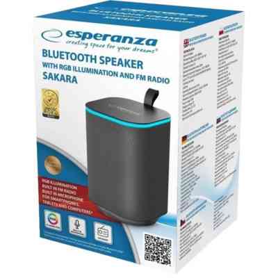 Акустична система Esperanza RGB Illuminated FM Sakara Black (EP155) Вінниця
