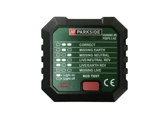 Тестер для розеток PARKSIDE PSSFS 3 A2 Німеччина. Полтава