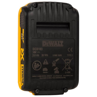 Аккумулятор к электроинструменту DeWALT 18V, 2Ah, время зарядки 30 мин, вес 0.4 кг (DCB183_N314783) Винница - изображение 6