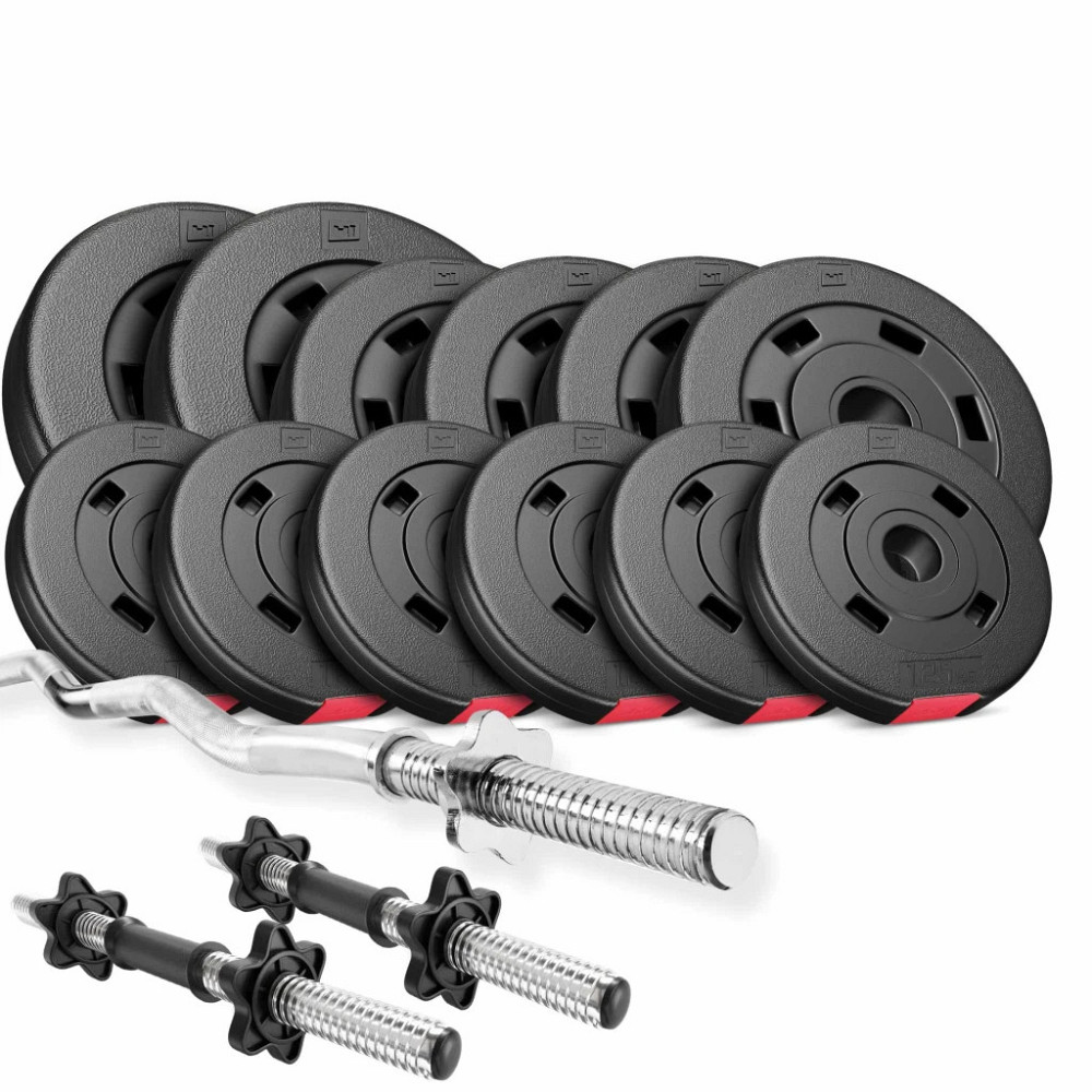 Набор HOPSPORT Premium 36 кг штанга и гантели для силовых тренировок комплект для дома и спортзала Киев - изображение 2