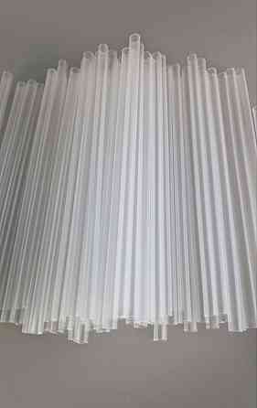 Трубочка для напоїв d4.8 12,5 см "Куля" прозора (200 шт) Харків