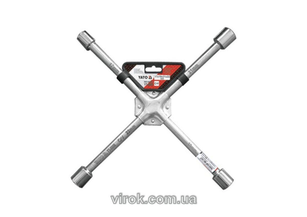 Ключ для коліс хрестоподібний YATO 17х19х21х22 мм зміцнений [10/360] Одеса - фото 1