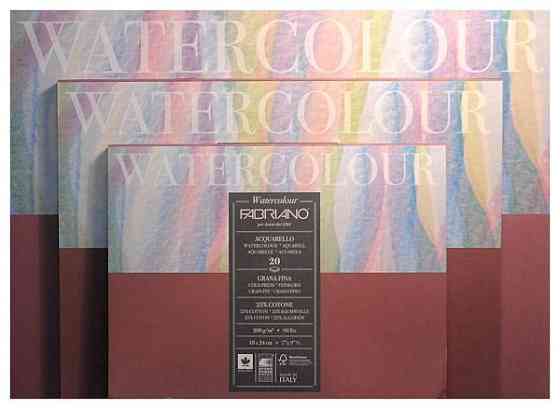 Склейка-блок для акварели Watercolor 200г/м2 20л среднее зерно Fabriano Киев