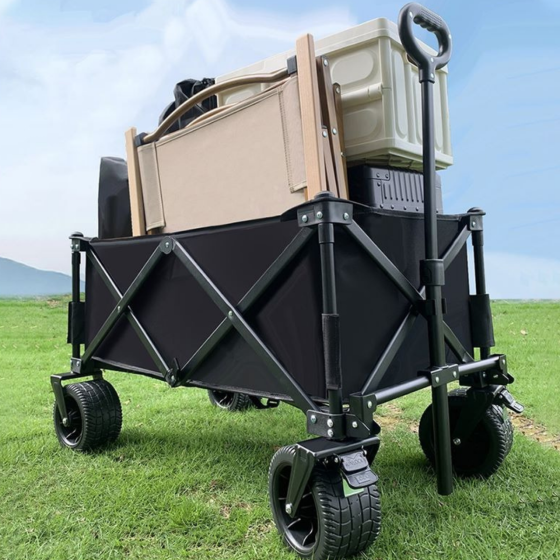 Набір візок з стільницею 78х45см складні для кемпінгу перевезення речей, багатоцільовий об'єм 90 л для походів на природу Кам'янець-Подільський