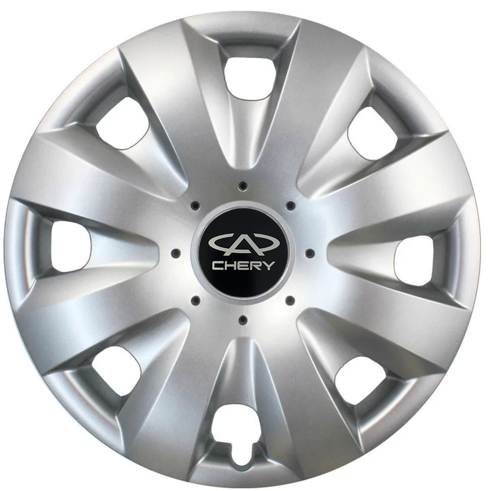 Автомобильные модельные колпаки R15 Chery 321 4шт, SJS, серебряные Киев - изображение 1