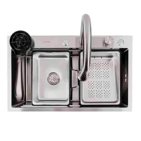 PLATINUM Кухонна мийка нержавійка CM 75*46A Platinum Handmade "Водоспад" Киев