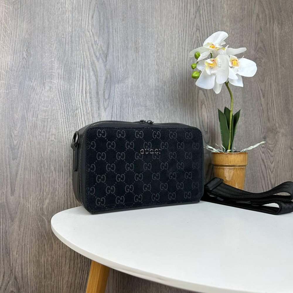 Жіноча замшева сумочка клатч в стилі Гучі, міні сумка на ланцюжку Gucci топ продаж ( 28346 ) Харків - фото 6
