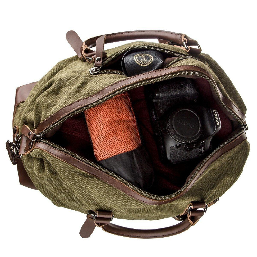 Дорожня сумка текстильна Зелена (Vintage) Київ - фото 1