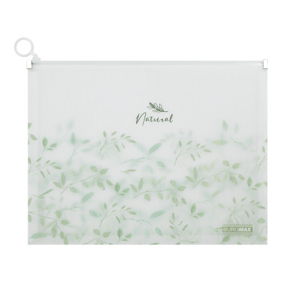 Папка - конверт Buromax на zip-молнии А4 матовый полупрозрачный пластик, ARABESKI, белый (BM.3975-12) Винница - изображение 1