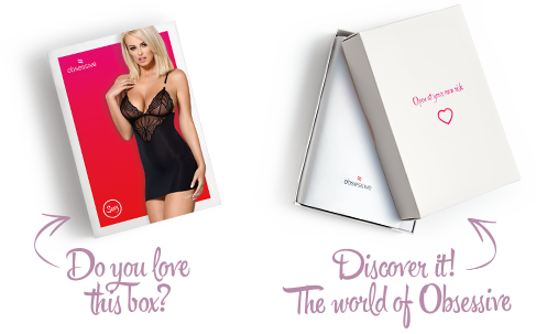 Сатиновый комплект для сна с кружевом Obsessive 828-CHE-1 chemise & thong L/XL, черный, Сорочка Sex Aura Киев - изображение 8