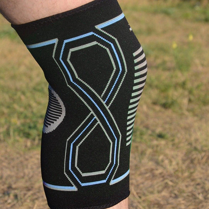 Наколінники спортивні PowerPlay PP-4099 Knee Support Чорно/Сині S/M (пара) Кам'янське - фото 5