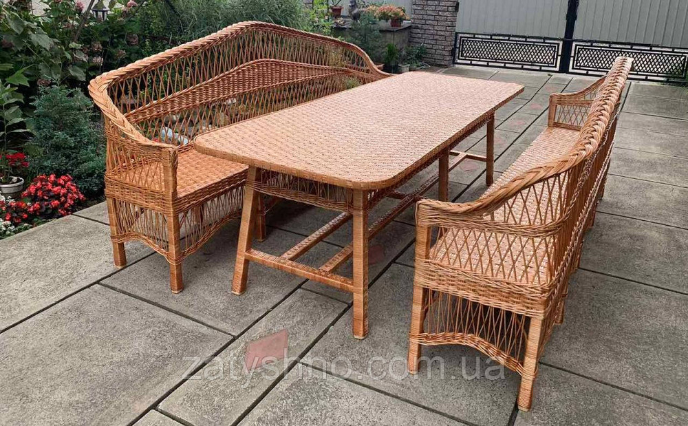 Большой плетеный набор из лозы с диванами Киев - изображение 5