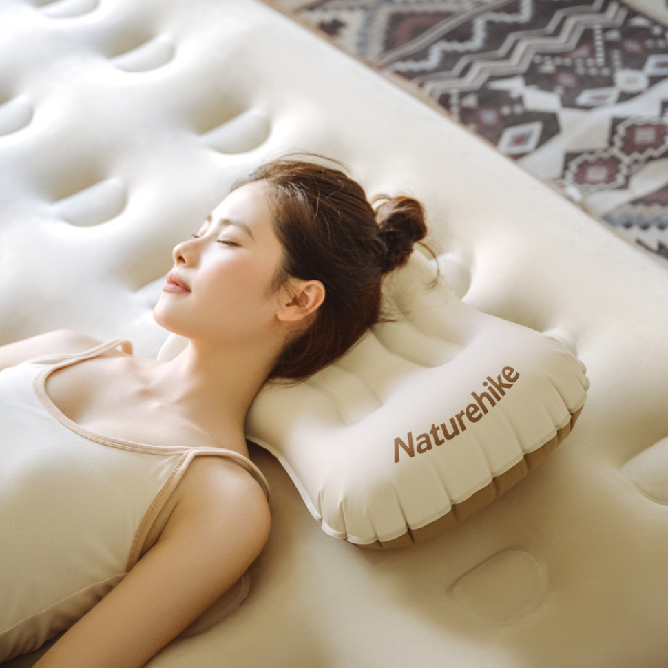 Подушка надувна ультралегка Naturehike NH17T013-Z, 42х32 см, бежева Київ - фото 8