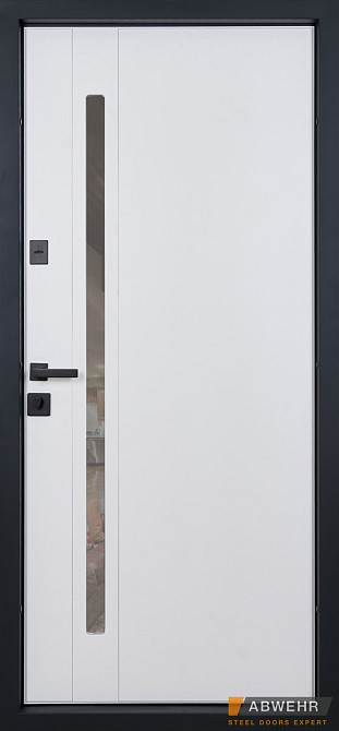 Двері вуличні, модель 506 Nordi Glass RAL 7021Т зі склопакетом 860 Київ - фото 2