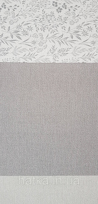 Обои виниловые на флизелине Rasch County Living метровые цветы мелкие прованс серые на белом Киев - изображение 4