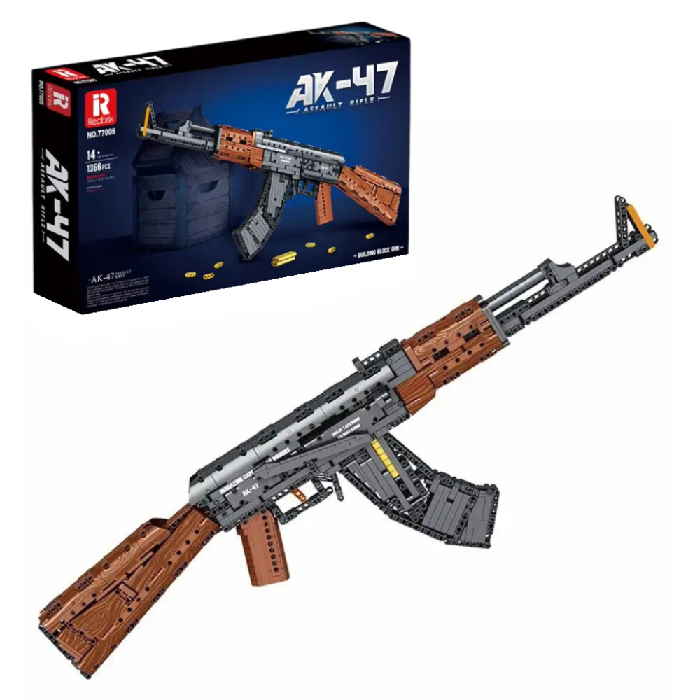 Конструктор оружие Автомат AK47 штурмовая винтовка на 1366 деталей Каменец-Подольский - изображение 1