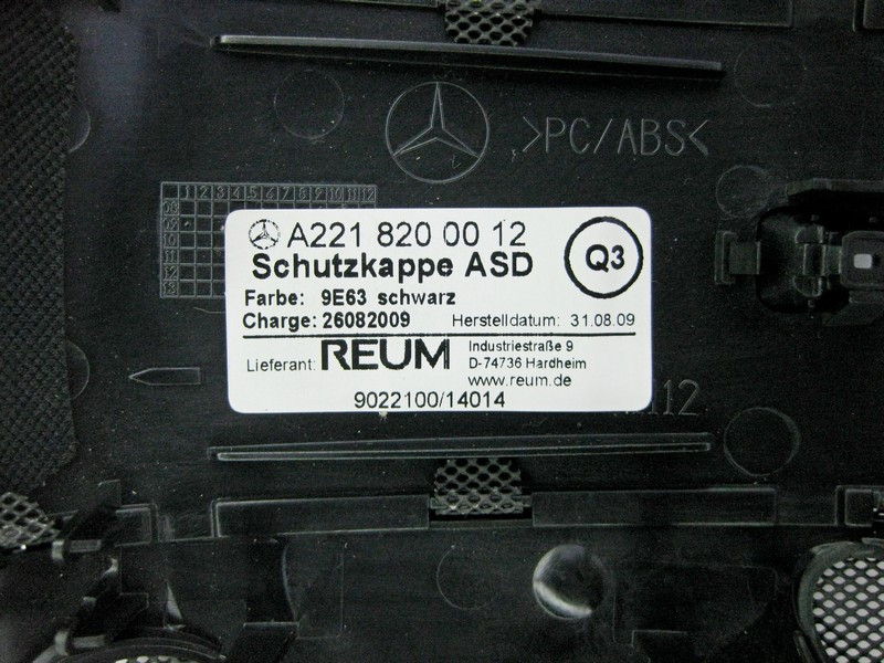 Mercedes-Benz  A2218200012 9E63 Чорна стельова кришка датчика об'єму салону S-Class W221 Одеса - фото 3