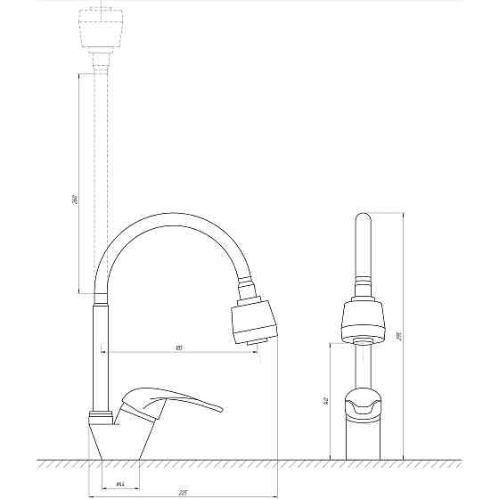 Змішувач для кухні EcoMix ENERGO E-GEZ-203SM-A Луцк