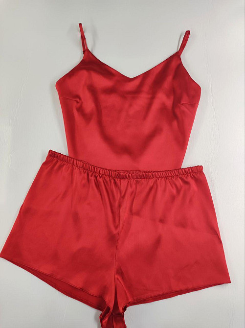 Женская пижама с шортами Красный S Харьков - изображение 6