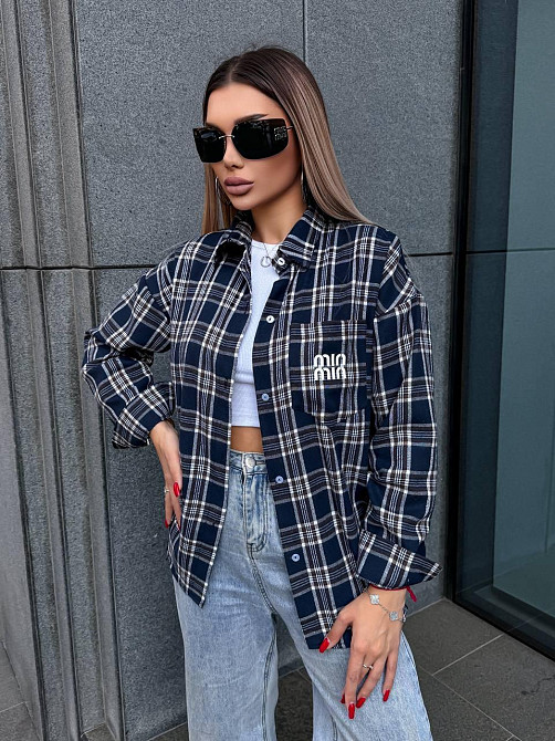 Женская рубашка в клетку (с накатом) Одесса - изображение 1