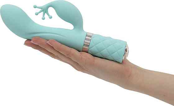 Роскошный вибратор-кролик Pillow Talk - Kinky Teal с кристаллом Сваровски, мощный Sex Aura Киев