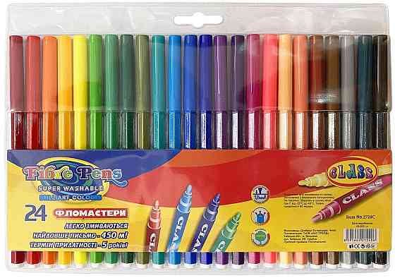 Фломастери 24 кол. "Class""Легке змивання" Premium, 2724C, шт Київ