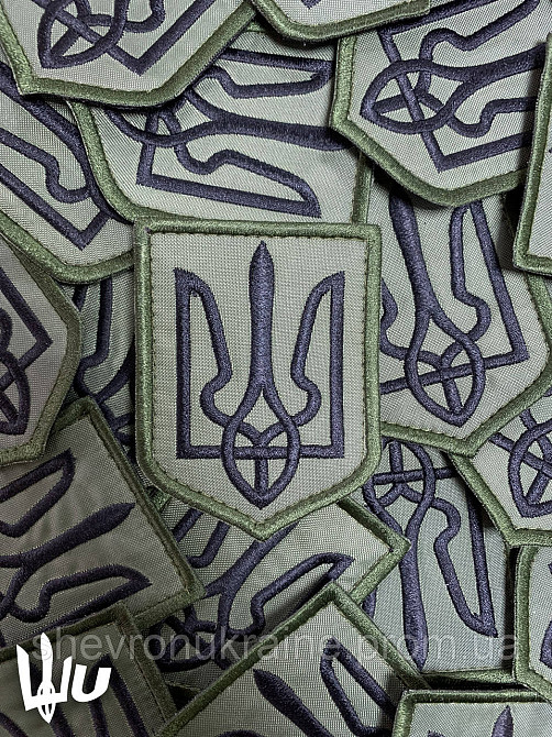 Шеврон Герб Украины (Форма щит. На липучке) Размер 8x6см Киев - изображение 4