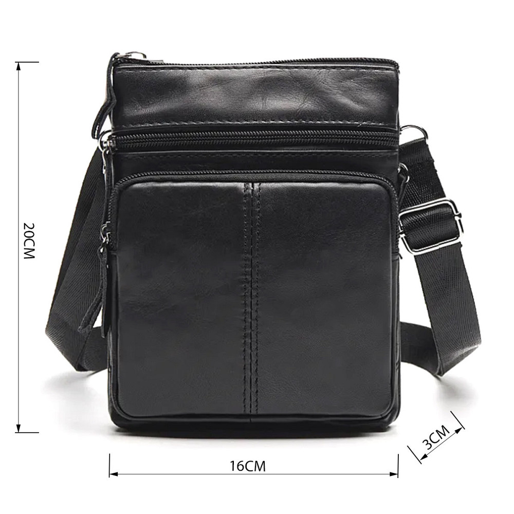 Сумка мужская компактных размеров Черный (Vintage) Киев - изображение 7