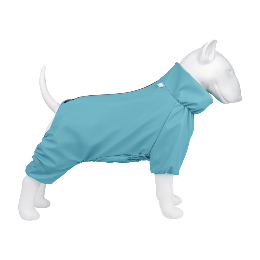 Дощовик для собак WAUDOG Clothes, водонепроникний, S40, В 56-59 см, С 37-40 см, блакитний Київ - фото 1