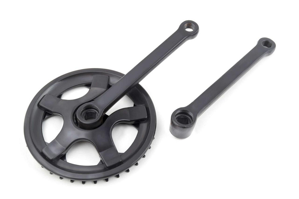 Зірка велосипедна (передня) 36T (+2 шатуни L-19 см, під квадрат, чорний, із захистом) Мукачево - фото 1