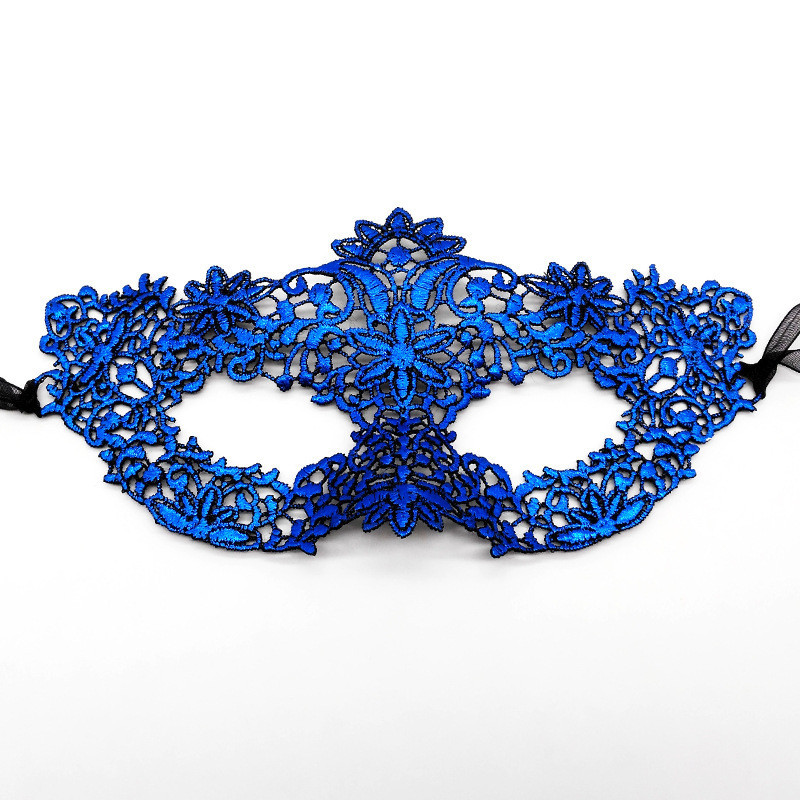 Маска из кружева маскарадная на лицо one size синий Киев - изображение 1