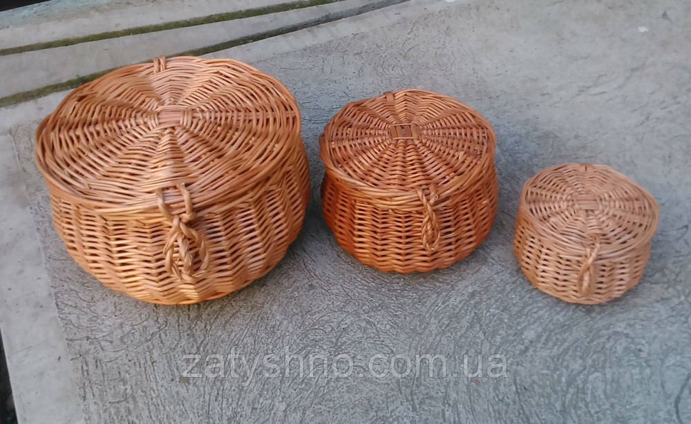 Набор шкатулок плетеных от производителя Киев - изображение 4