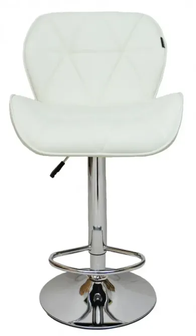 Барный стул со спинкой Bonro B-087 экокожа регулируемый стульчик кресло для кухни, барной стойки Белый Киев - изображение 3