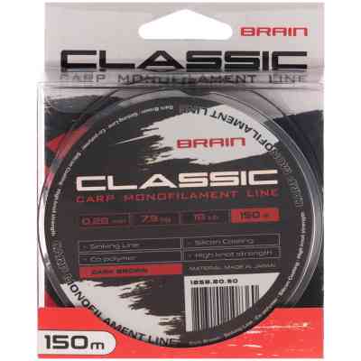 Леска Brain Classic Carp Line (dark brown) 150m 0.28mm 18lb 7.9kg (1858.80.90) Винница