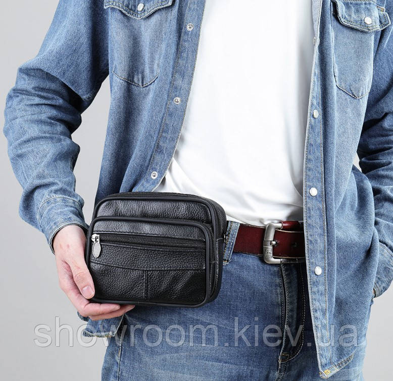 Маленька чоловіча сумка Leather Collection (5052) Київ - фото 5