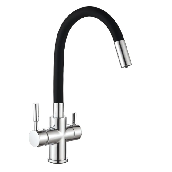 Кухонний змішувач на дві води Mixxus Premium Hans 021 Reflector Black MI5934 Харків