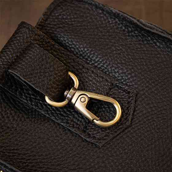 Сумка унісекс на пояс на одне відділення Vintage 20418 Чорна Київ