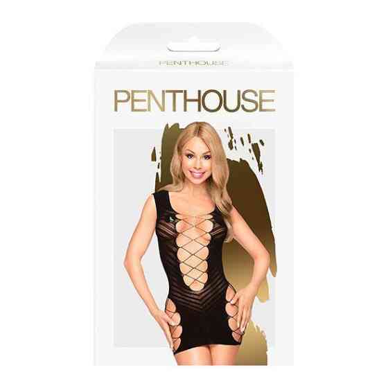 Мини-платье с открытыми бедрами и попкой Penthouse - Flame on the Rock Black XL Sex Aura Киев