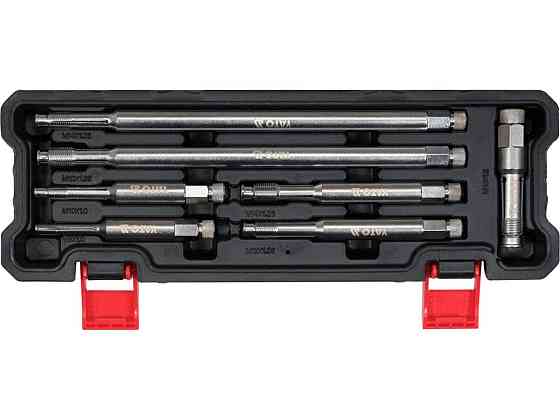 Мітчики різьбові для гнізд "свічок" запалювання YATO M8- М18, l= 80-260 мм, 7 елем. [10] Одеса