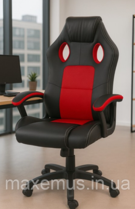 Компьютерное кресло для геймера Y S 60 56 с сетчатой спинкой офисное кресло с подлокотниками красное Мостиська - фото 2