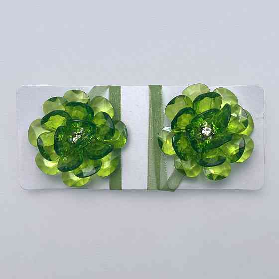 Магніти для штор і гардин Квітка набір 2 шт Зелений (81-307) Київ