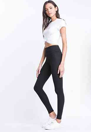 Женские лосины леггинсы в рубчик весна-осень Черный XXL Харьков