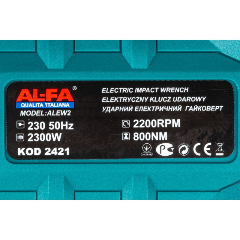 Гайковерт AL-FA ALEW2 – електричний, 2300 Вт, 1/2", 800 Н·м Львів - фото 3