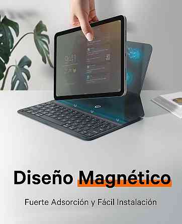 Клавіатура-чохол для iPad Air 2024 11”, Air 5/Air 4 10.9”, iPad Pro 11 4, 3, 2, 1 покоління, магнітна, ультратонка, сіра QWERTY Київ