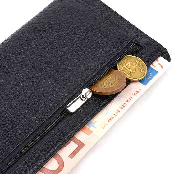 Функціональний гаманець для жінок з натуральної шкіри CANPELLINI 21822 Чорний Київ