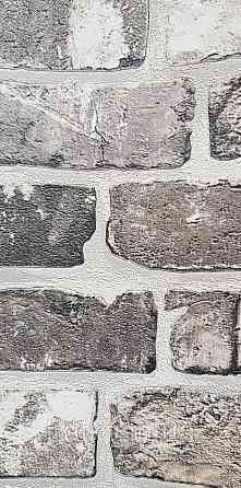 Шпалери вінілові на флізеліні AdaWall Roka 1.06х10 під цеглу структурні сірі чорні беж сріблясті 23104-3 Київ